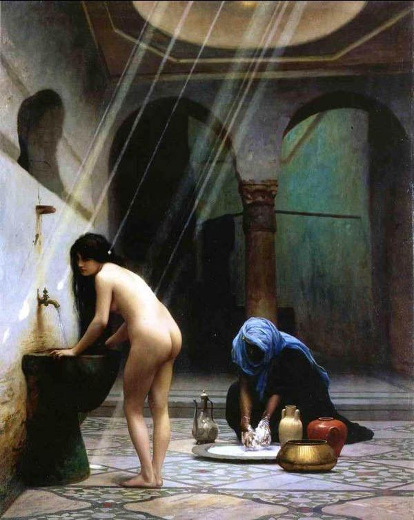 Jean-Leon Gerome A Moorish Bath Turkish Woman Bathing No 2